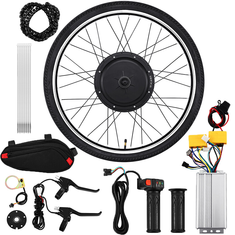 EBike Front Rear Wheel Electric Bicycle Motor 48V 26" Cycling Hub Conversion Kit