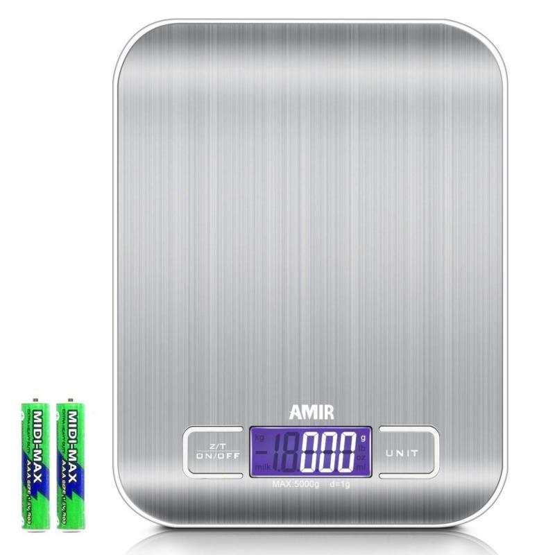 Amir Digitale Küchenwaage, 5000G X 1G Briefwaage, Digitalwaage Professionelle W