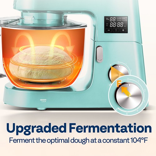 9in1 Stand Mixer 6 Speed 7.5Qt w/ Fermentation Timer Meat Grinder Juicer Slicer