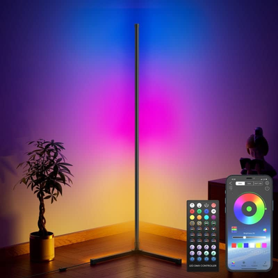 Corner Floor Lamp Corner Light RGB Color Changing Led Floor Lamp