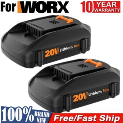 2PACK For Worx WA3578 Power Share Battery 20V 3.0Ah WA3520 WA3525 WA3575 Li-Ion