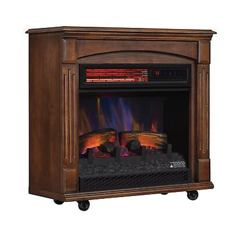 Rolling Mantel With 3d Infrared 1000 Sq Ft Heat