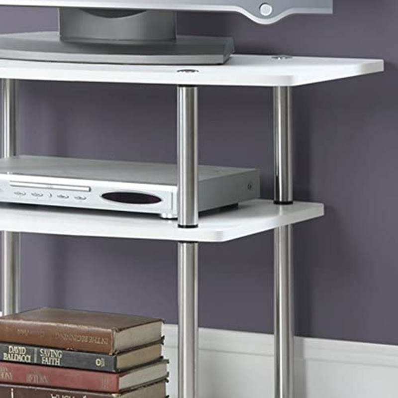 Concepts Designs2Go 3-Tier TV Stand, White