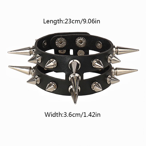 Punk Rock Bangle Gothic Accessories Leather Wristband Studs