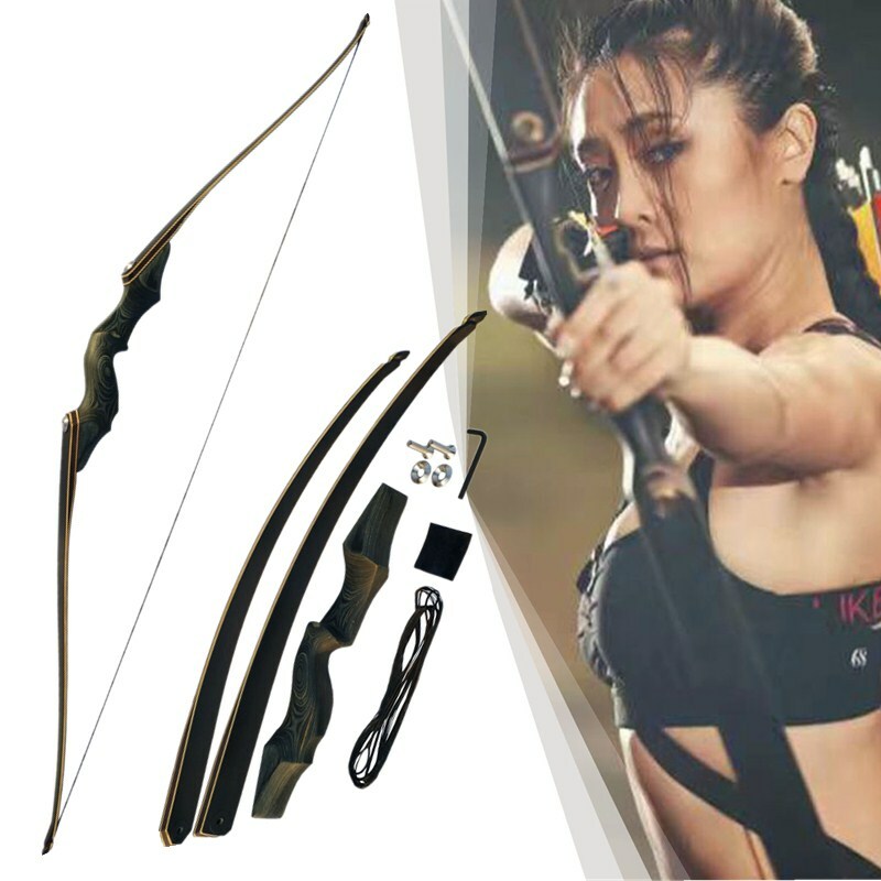 30-60lbs Takedown Langbogen Recurve Bogen 60 Zoll Bogenschießen Outdoor-Jagd