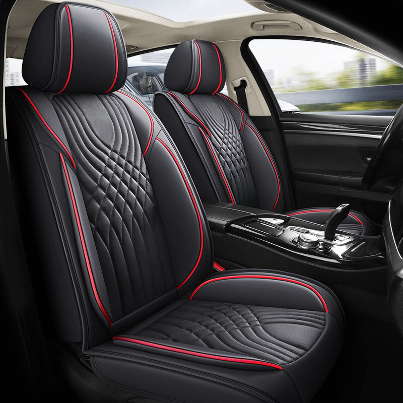 For Volkswagen Leather Car Seat Covers Front & Rear Full Set Cushion 2/5-Seaters