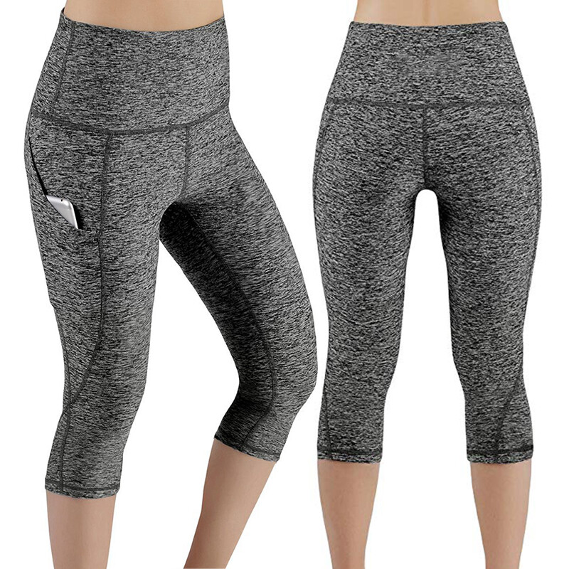 Fitnessmode Damen 3 4 Capri Leggings Sporthose Laufhose Fitness Jogginghose Leggins Taschen Kleidung Accessoires Items Aurora Com Gt