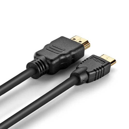 Black 6FT MINI HDMI to HDMI Cable Cord Adapter HD Gold Plated Connector