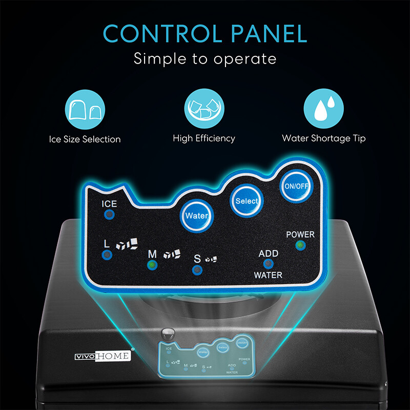 2 in 1 Countertop Ice Cube Maker 48lbs/Day with Water Dispenser Combo Machine