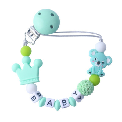 Silicone Dummy Clips Pacifier Holder Soother Chain Baby Shower Gift