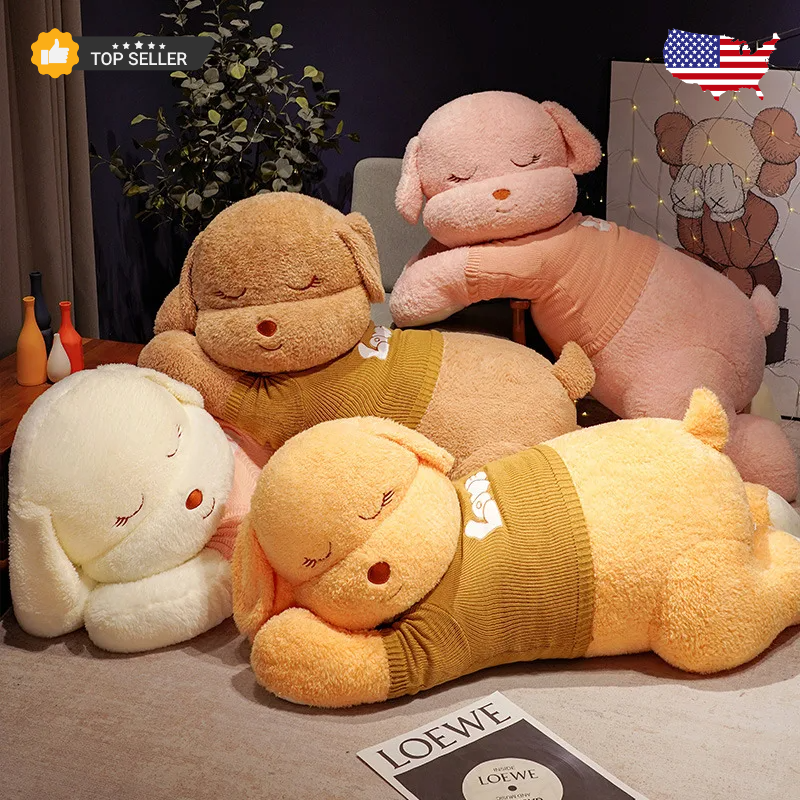Giant Dog Plush Toy Soft Stuffed Animal Pillow Big Fluffy Cushion Kids