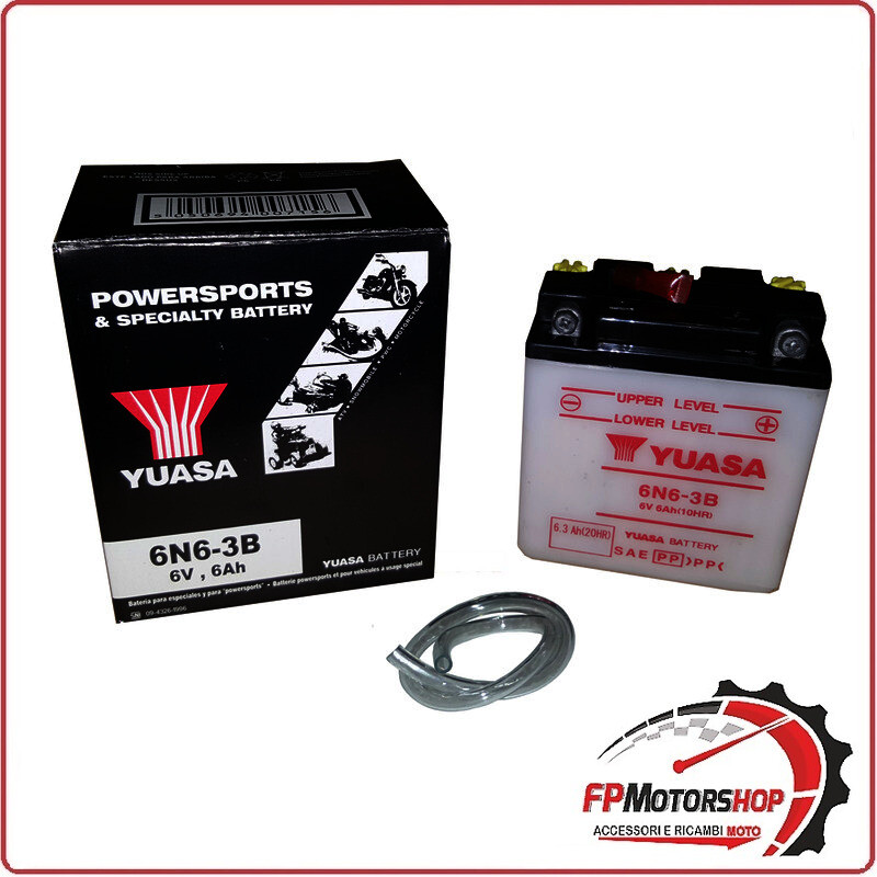 BATTERIA PER MOTO YUASA 6N6-3B 6V 6AH 99X57X111MM HONDA XL 250 72-76