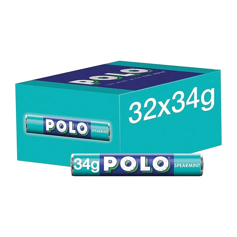 Polo Spearmint Mint TubePack of 32 x 34gm