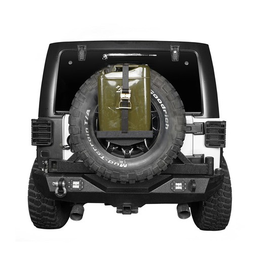 5.3 GAL JERRY CAN SPARE TIRE FUEL HOLDER RACK FOR JEEP WRANGLER TJ JK