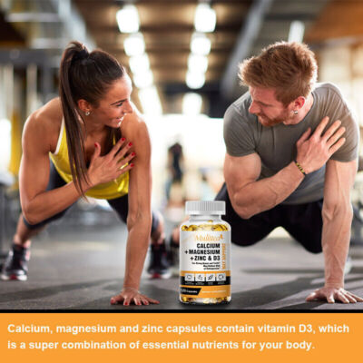 Calcium Magnesium Zinc with Vitamin D3 Strong For Bone Health Muscle Improvement
