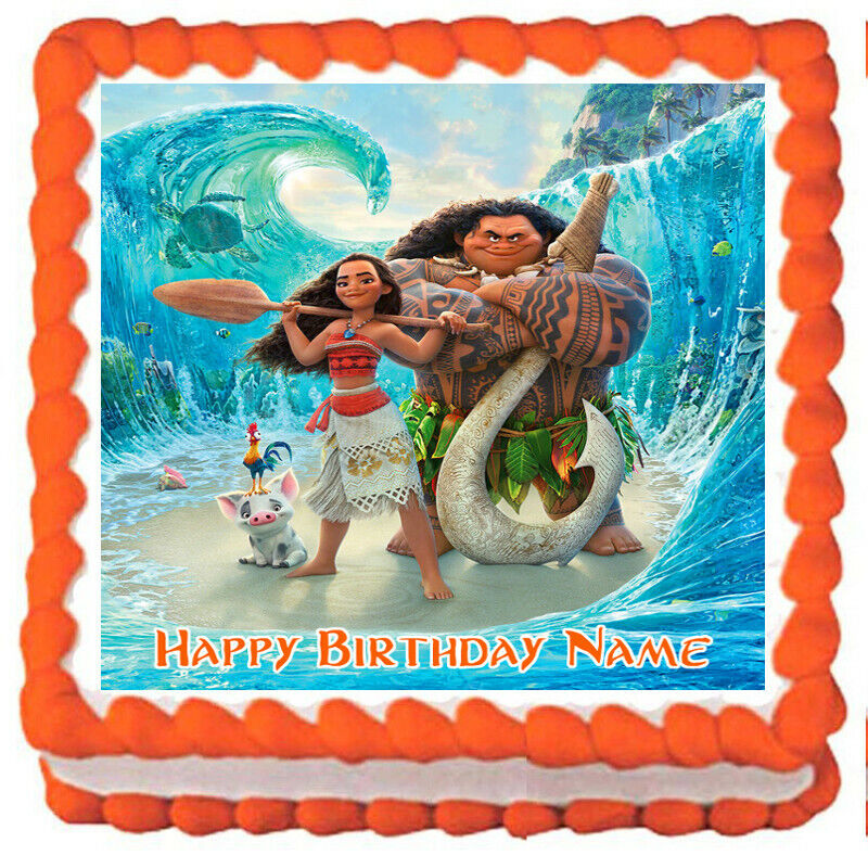 MOANA Party Edible cake topper image