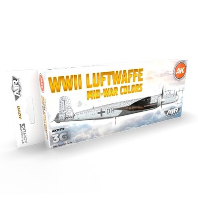 WWII Luftwaffe Acrylic Paint Set 3rd Gen 8 Colors for Model Aircraft Painting
