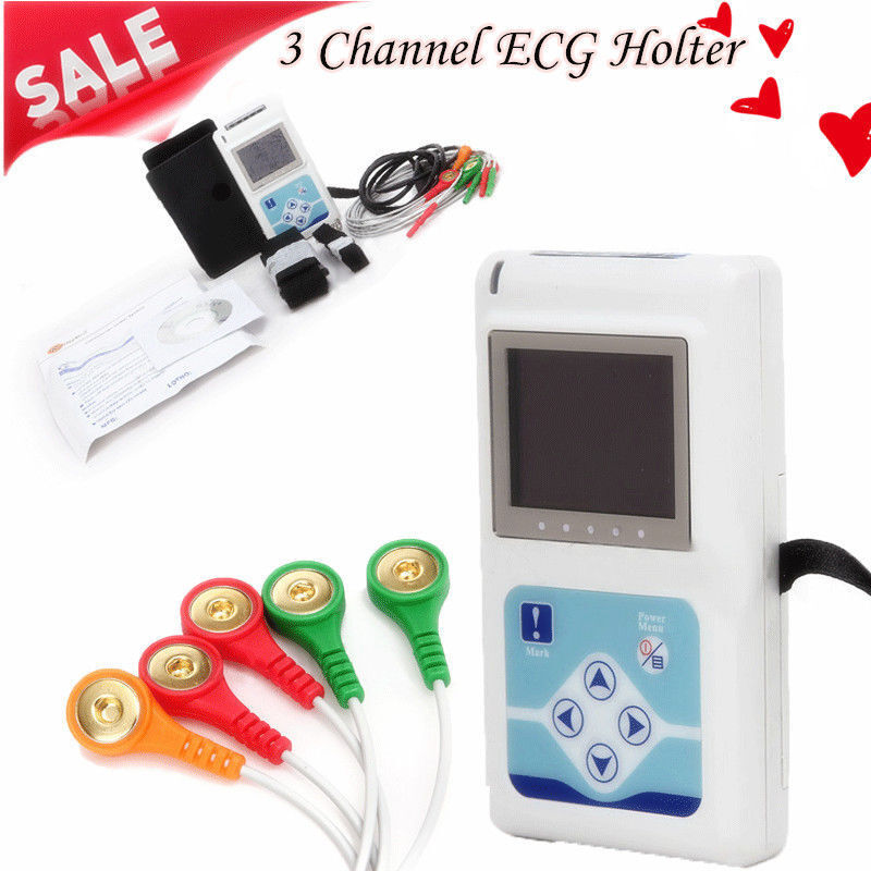 Contec Ecg/ekg System 3 Channel 12 Leads Holter Monitor 24 Hours.pc Software,usa