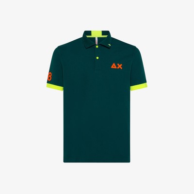 

Polo SUN68 Man Модель Polo Logo Fluo A33122 Зеленый Английский E2023, Green english