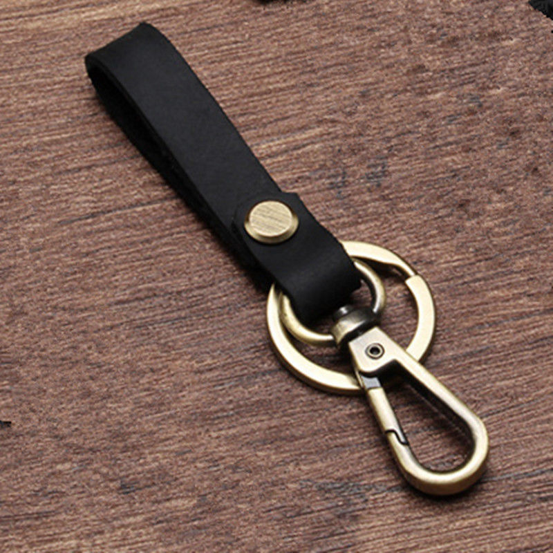 KEY CHAIN & LEATHER Belt Loop Key Holder Ring Keychain Keyring Keyfob