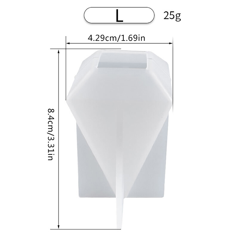 1Pcs Ring Holder Cone Resin Mold DIY Hexagonal Pyramid Silicone Candle Mo//i
