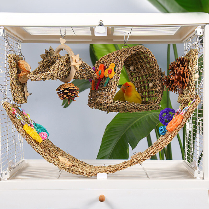 Chewable Parrot Toy - Climbing And Chewing Sports Toy For Lovebirds And Budg-Dc