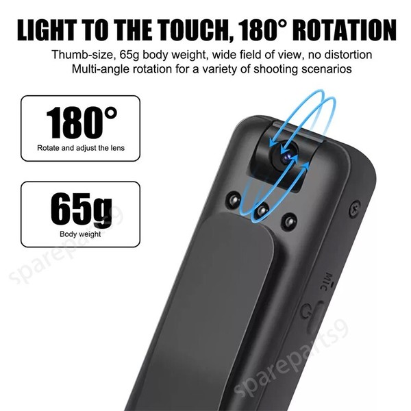 Mini WIFI 1080P Body Camera Video Recorder Clip Cam Night Vision Support 128G - Image 10