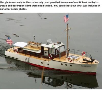 RC model boat Mistral motor yacht - FRP Hull and Plywood Boat Kit (DIY Boat)