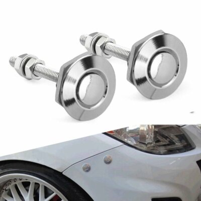 Auto Car Push Button Quick Release Hood Bonnet Pins Lock Clip Bumper Latch Kit