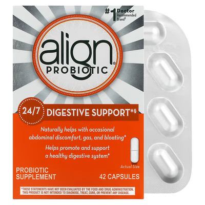 Align Probiotics 24/7 Digestive Support Probiotic Supplement, 42 Caps, Exp''2026