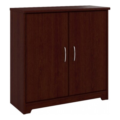 Bush Furniture Cabot Small Storage Cabinet in Harvest Cherry - Engineered Wood
