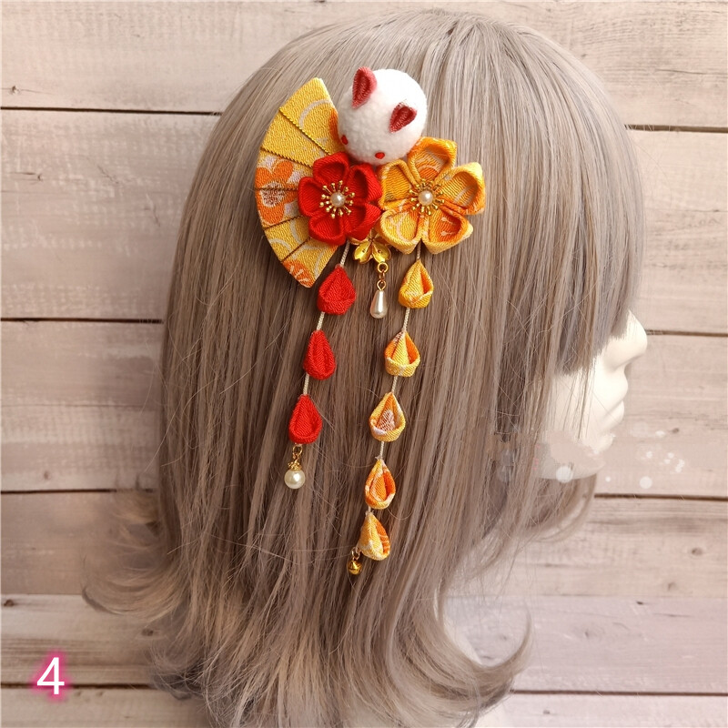 Mädchen Plüsch Hase Haarklammern Lolita Quasten Japanisch Sakura Haarnadel