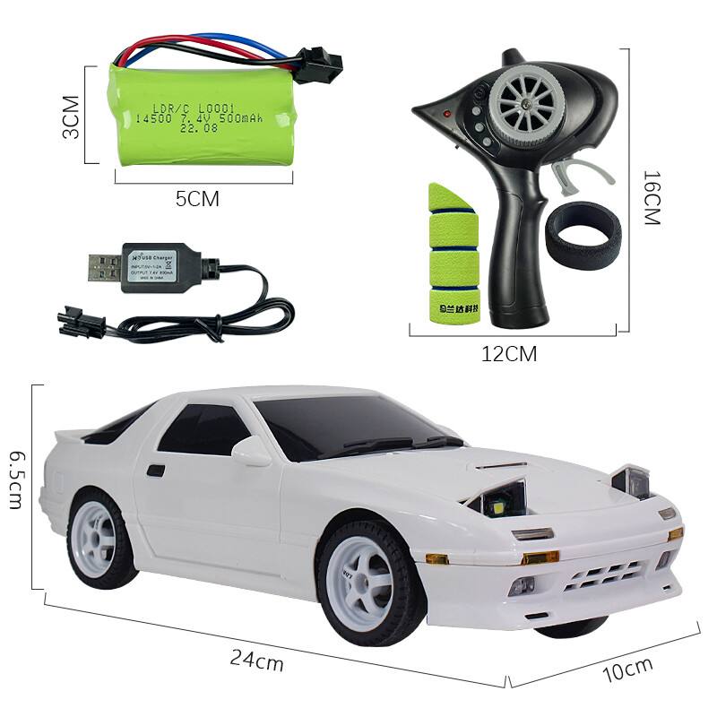 Car Remote Control Flip Light Rear Drive SpeedDrift Model kid 1:18 AE86 Drift RC