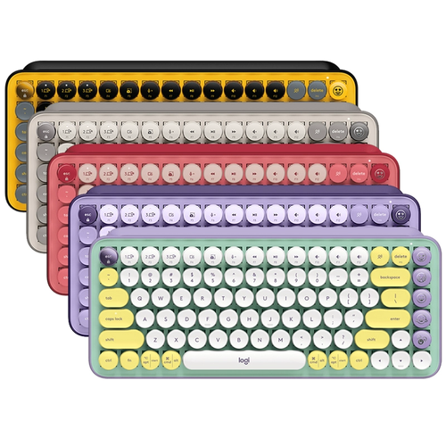 Logitech - POP Keys Wireless Mechanical Tactile Switch Keyboard, All Colors