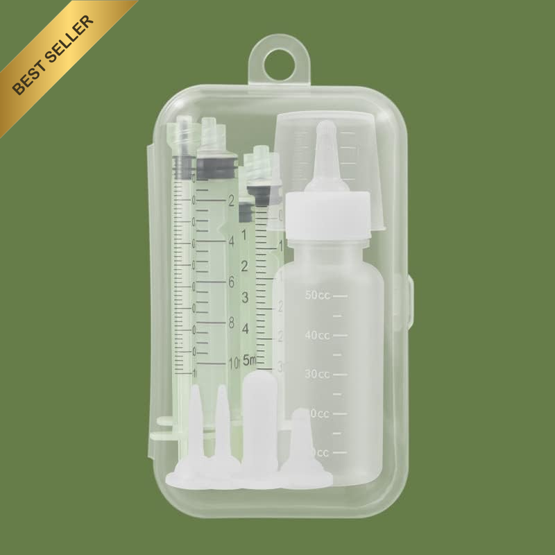 Newborn Pet Nursing Bottles 5 Pacifiers Pill Feeder Tools Set