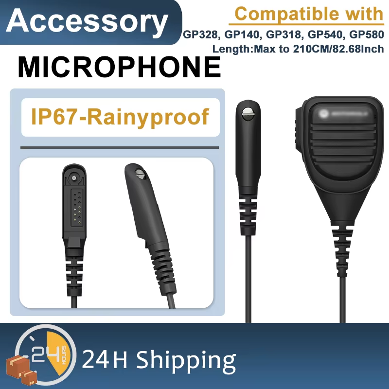 PMMN4021A Handheld PTT Speaker Microphone Compatible with Motorola GP328 GP338 G