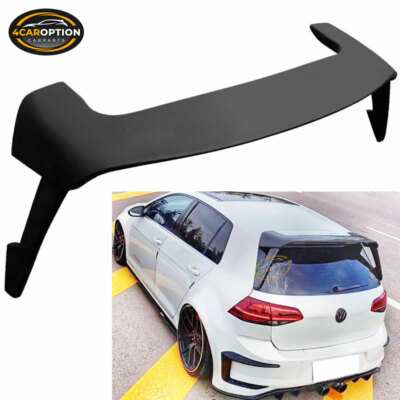 Fits 15-20 Volkswagen Golf 7 MK Style Rear Roof Spoiler Wing ABS Matte Black
