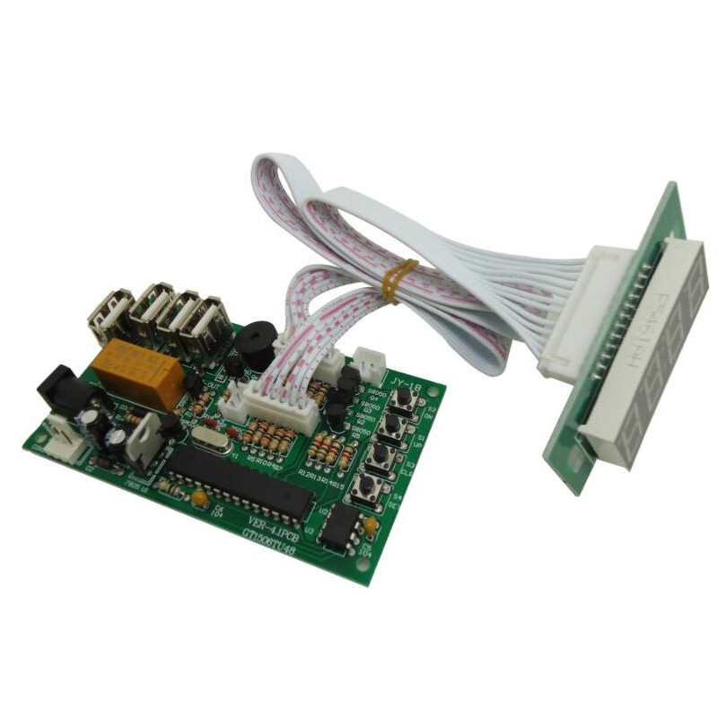 Coin Operated USB Time Relay Board With Separate LCD Display For USB Devices
