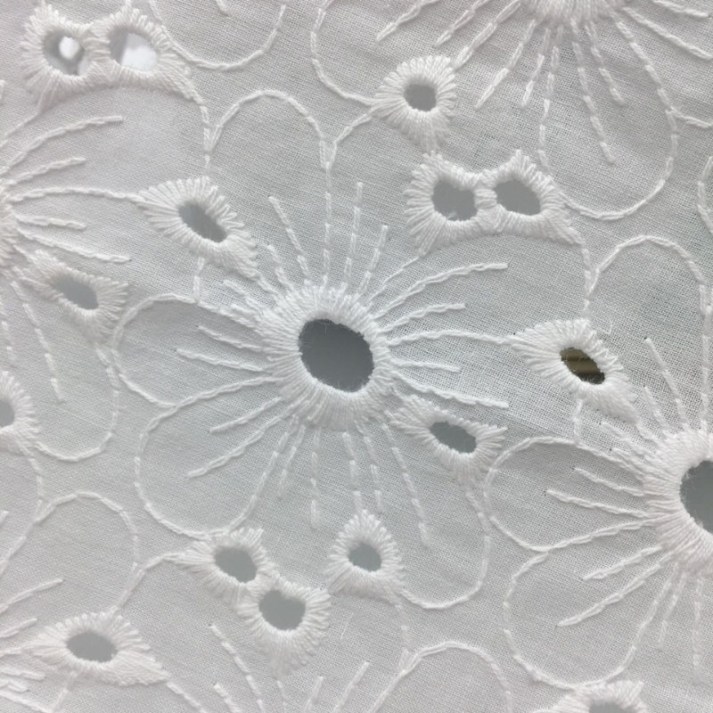 Baumwolle Bestickt Kleid Handwerk Stoff 51'' Von Meter Nähen Material Blumen Öse