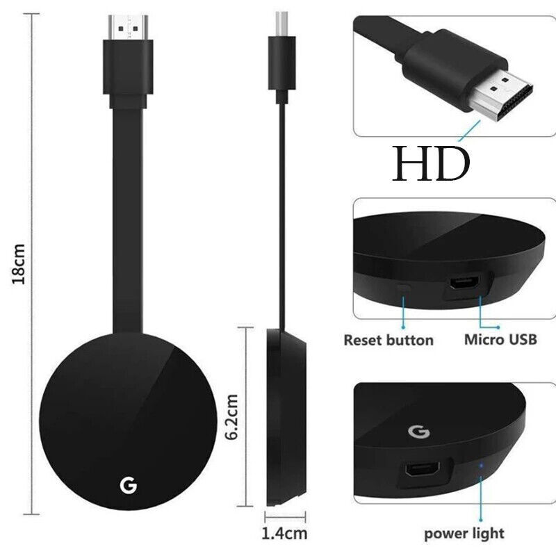 WiFi Miracast Chromecast Chrome Cast Substitute Ultra FHD Media Video STREAMING