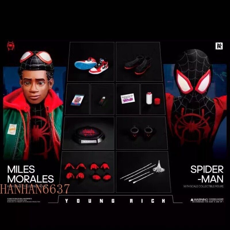YOUNGRICH TOYS マイルズ モラレス スパイダーバース SP002 YOUNGRICH TOYS SP002 1/6 Miles Morales Spider-man Action