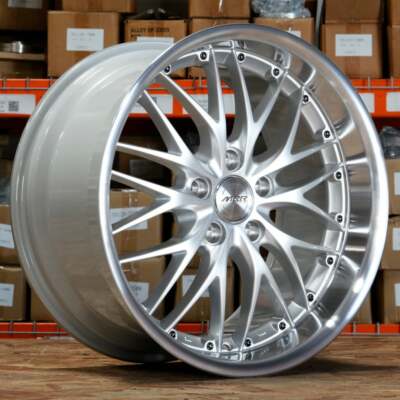  20'' MRR GT1 Wheels Silver Machined 4inch Deep Lip 20x10 +25 5x112 Rims Set 4