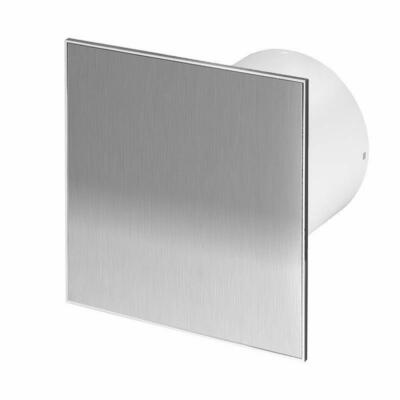 Bathroom Extractor Fan 125mm with Timer and Stainless Steel Front Panel