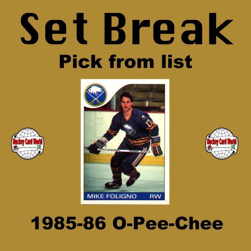 (hcw) 1985-86 O-pee-chee Nhl Hockey Cards Nm Set Break 151-264 - You Pick