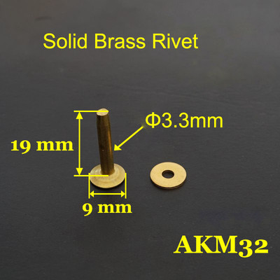 Quality 20pcs Leather Craft Wallet bag Solid Brass Nail Belt Luggage Rivet AKM3