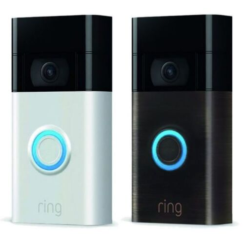 Ring Video Doorbell with HD Video Motion Activated Alerts Satin Nickel or Bronze