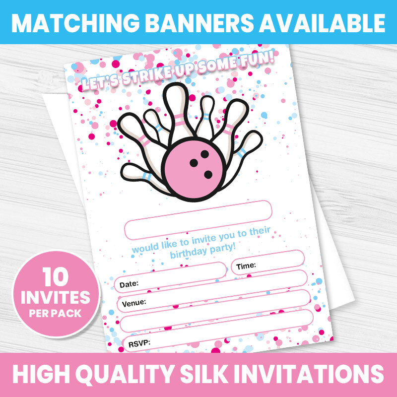 BOWLING BIRTHDAY PARTY INVITATIONS / BIRTHDAY INVITES / BOWLING INVITES