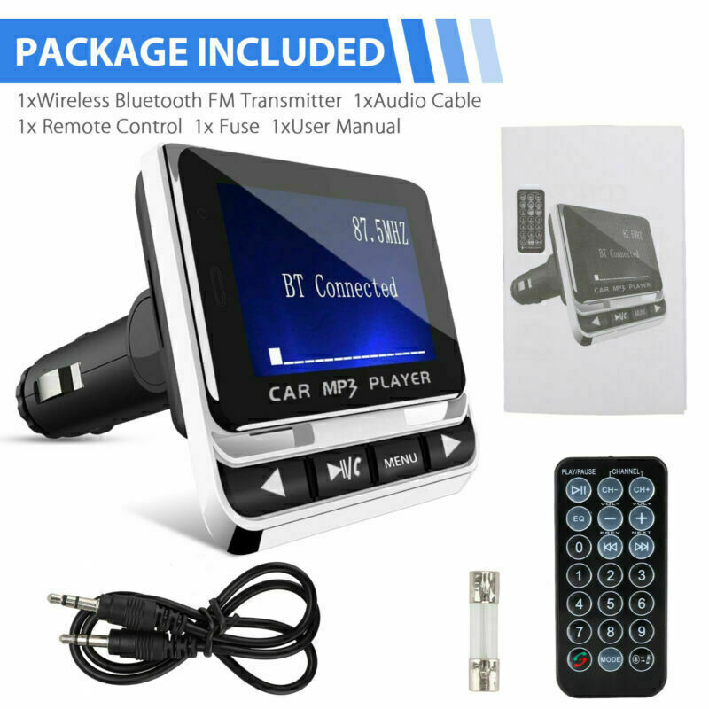 Car Bluetooth Wireless FM Transmitter MP3 Player Radio Adapter Kit USB Charger