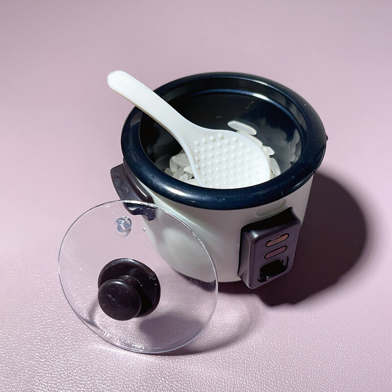 2pcs Dollhouse Mini Rice Cooker Rice Spoon 4cm Rice Phel Simulate Spoon ModÃ¨L~W~