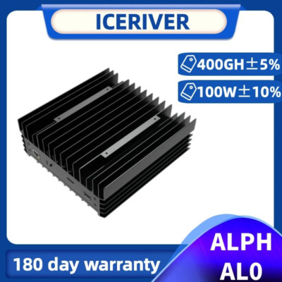 NEW ICERIVER ALPH AL0 400GH/S 100W  Black 3 Algorithm Miner with PSU In Stock